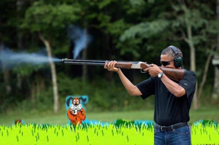 obama skeet duck hunt dog laugh obama skeet duck hunt dog laugh