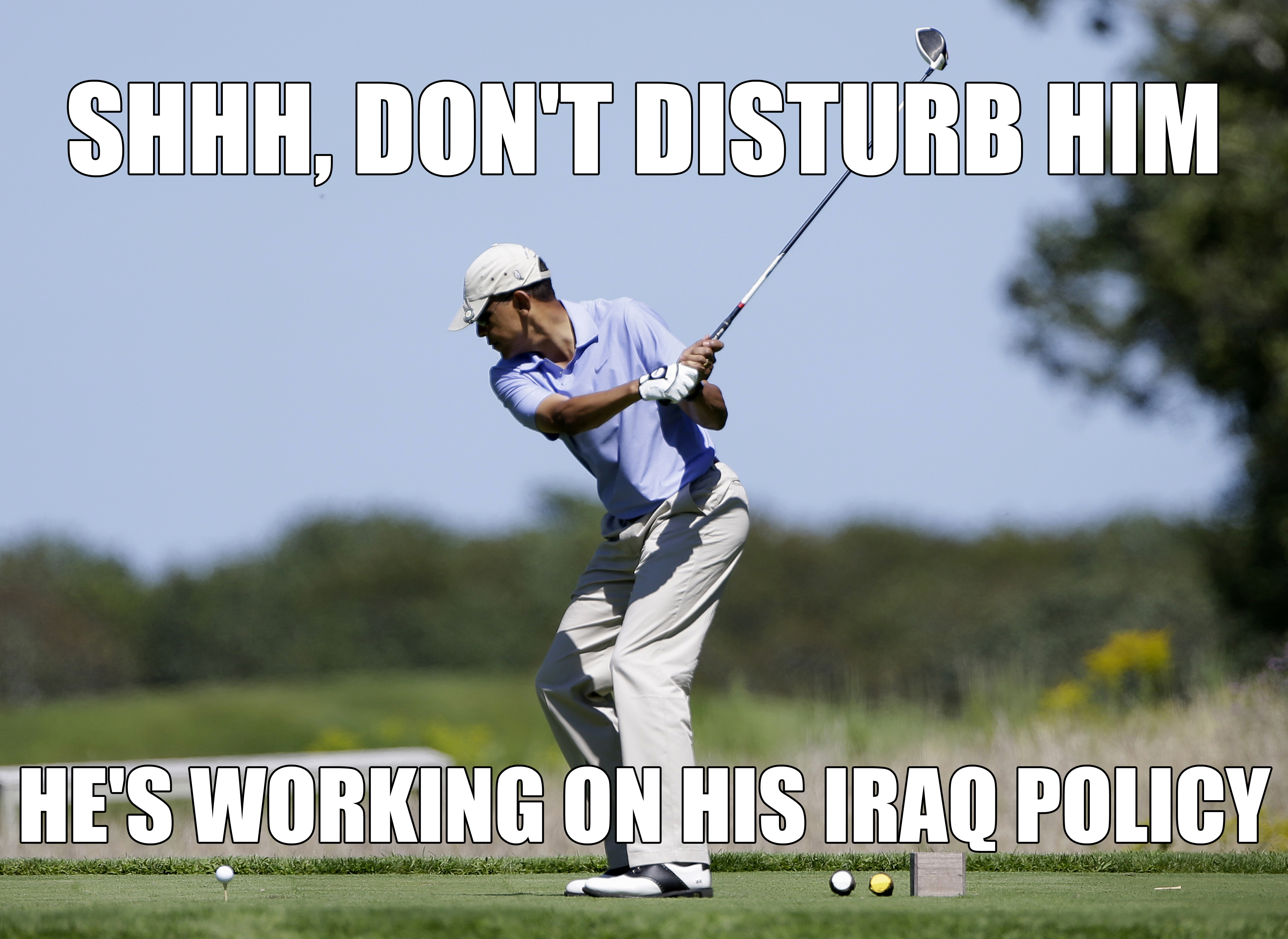 20 Hilarious Obama Golf Pics In Honor Of Obamas 200th Golf Game for Golfing Meme